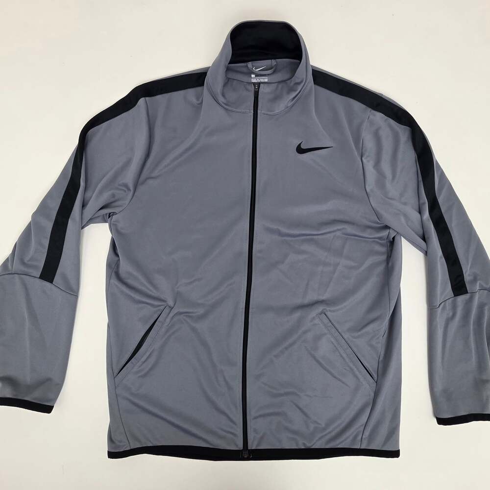 Nike Men's Dri-FIT Full-Zip Training Track Jacket Grey/Black - Size L